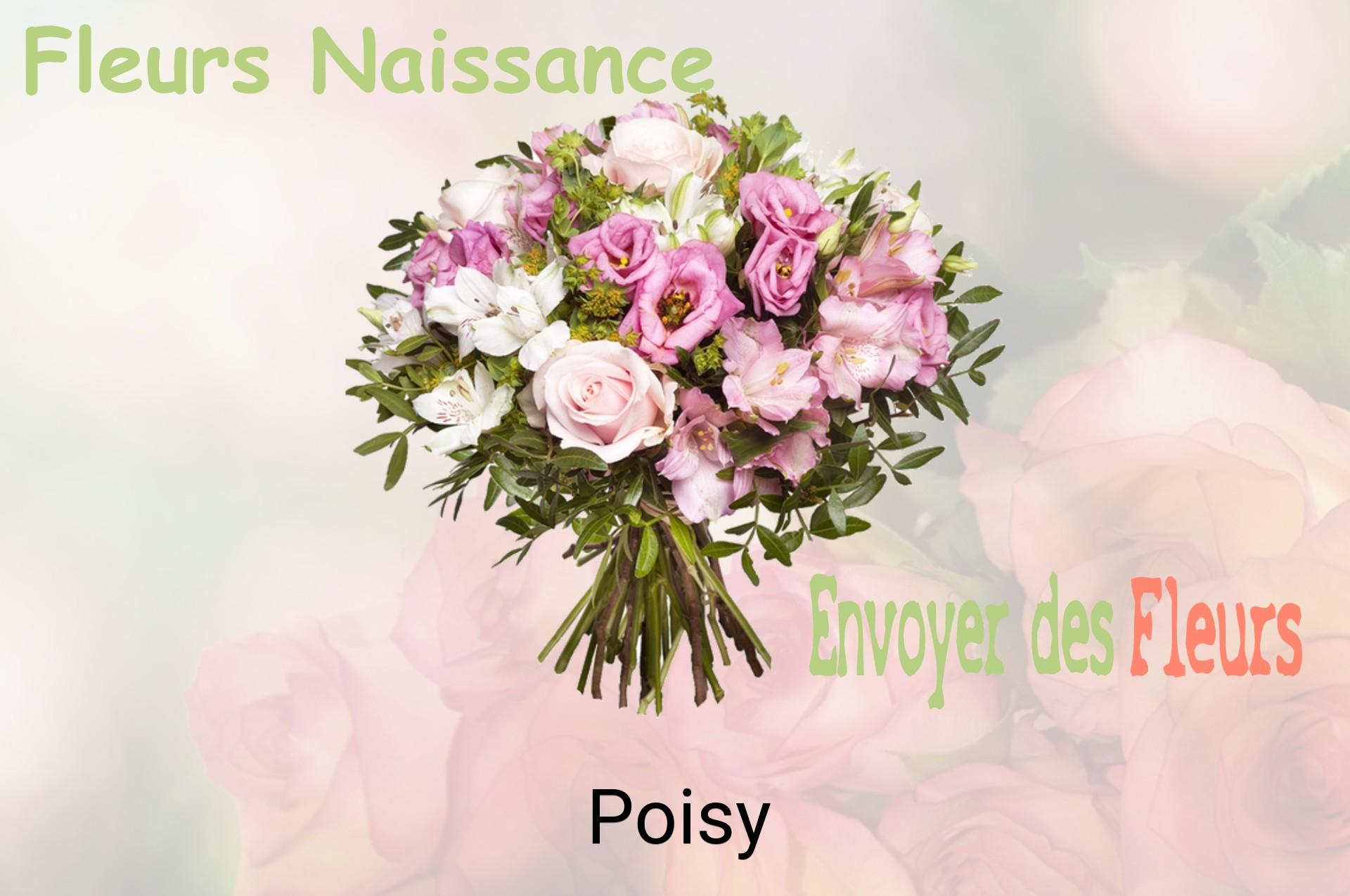 Bouquet de fleurs de naissance livré à Poisy